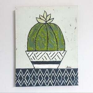 KIRKLANDS • Terri Henson Succulent Plant Painted Canvas